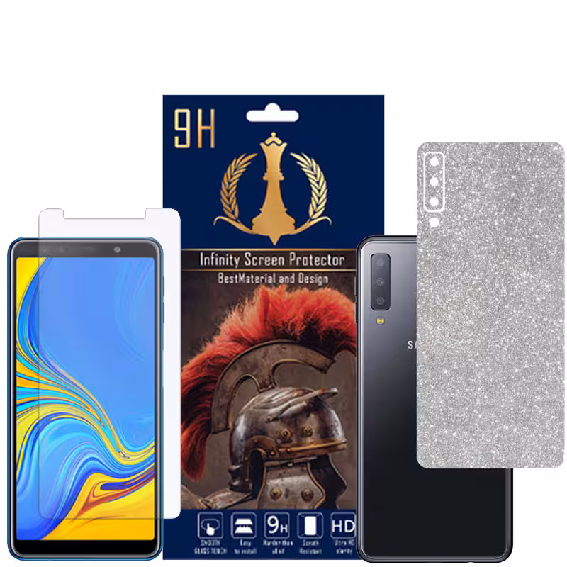 برچسب پوششی اینفینیتی مدل PRO MAX مناسب برای گوشی موبایل سامسونگ GALAXY A7 2018 / A750 به همراه محافظ صفحه نمایش