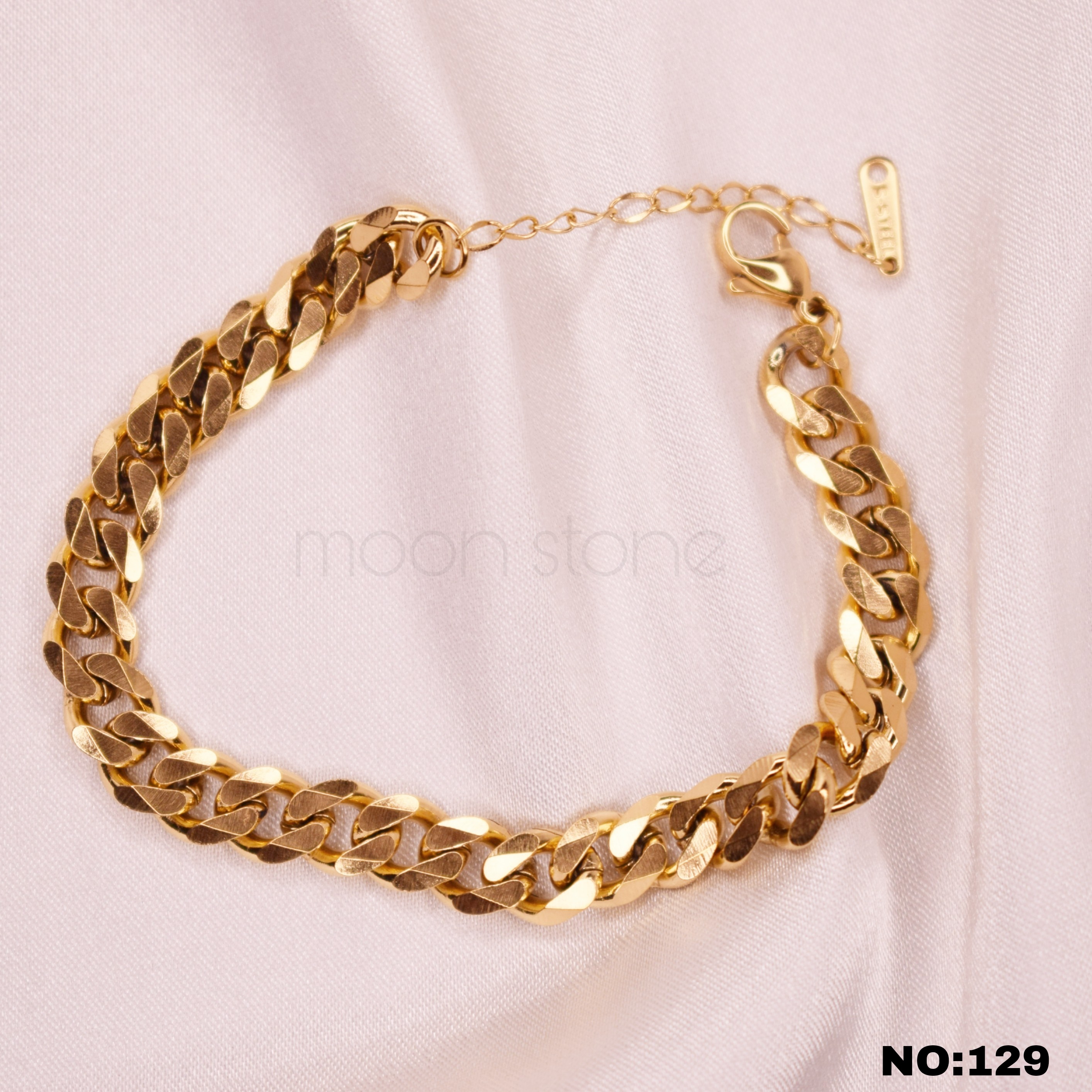 دستبند کارتیر ساده استیل کد 129