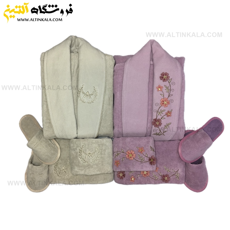 سرویس حوله عروس و داماد 10تکه گلدوزی سه بعدی برند MARIBOR