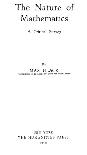 خرید و دانلود نسخه کامل کتاب The Nature of Mathematics: A Critical Survey