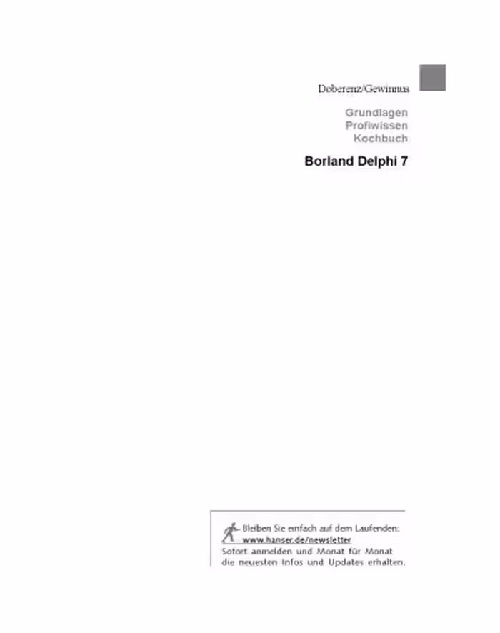خرید و دانلود نسخه کامل کتاب Borland Delphi 7 - Grundlagen, Profiwissen, Kochbuch