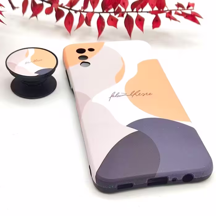 کاور لاین کینگ مدل IMD keremi مناسب برای گوشی موبایل سامسونگ Galaxy A03s به همراه پایه نگهدارنده