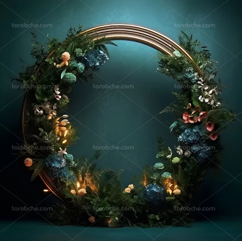 بک دراپ عکاسی گل و برگ زیبا | گرافیک با طعم تربچه