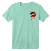 تی شرت آستین کوتاه بچگانه مدل گوزن کریسمس کد 22 رنگ سبز روشن