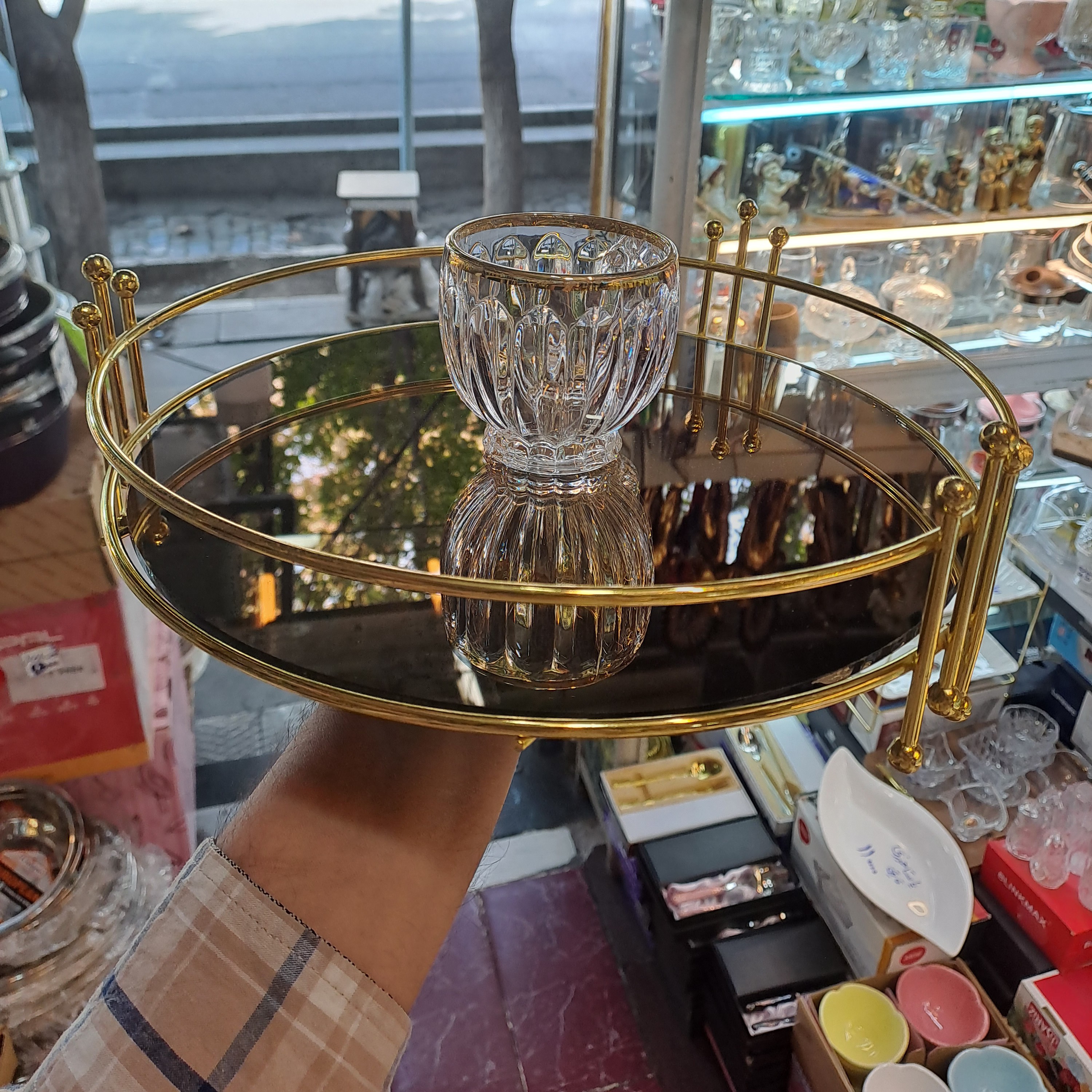 سینی آینه ای شامپاینی 