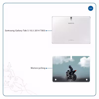 برچسب پوششی ماهوت مدل Motorcycling مناسب برای تبلت سامسونگ Galaxy Tab S 10.5 2014 T805