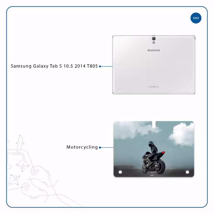 برچسب پوششی ماهوت مدل Motorcycling مناسب برای تبلت سامسونگ Galaxy Tab S 10.5 2014 T805