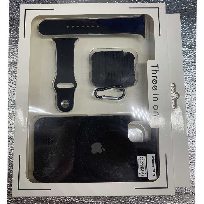 کاور مدل Sil-42-44 مناسب برای گوشی موبایل اپل iphone 11 به همراه کیس ایرپاد و بند اپل واچ