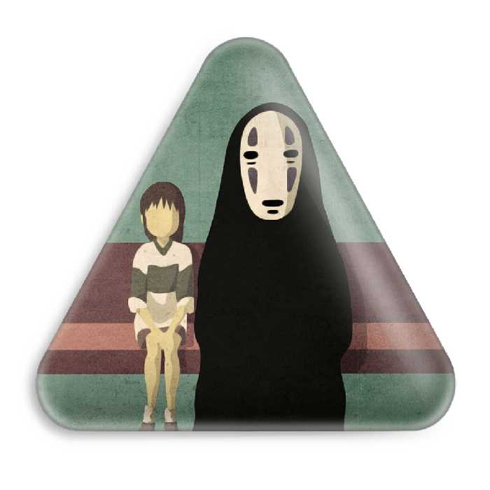 پیکسل خندالو طرح چیهیرو و نوفیس انیمه شهر اشباح مدل مثلثی کد 12097