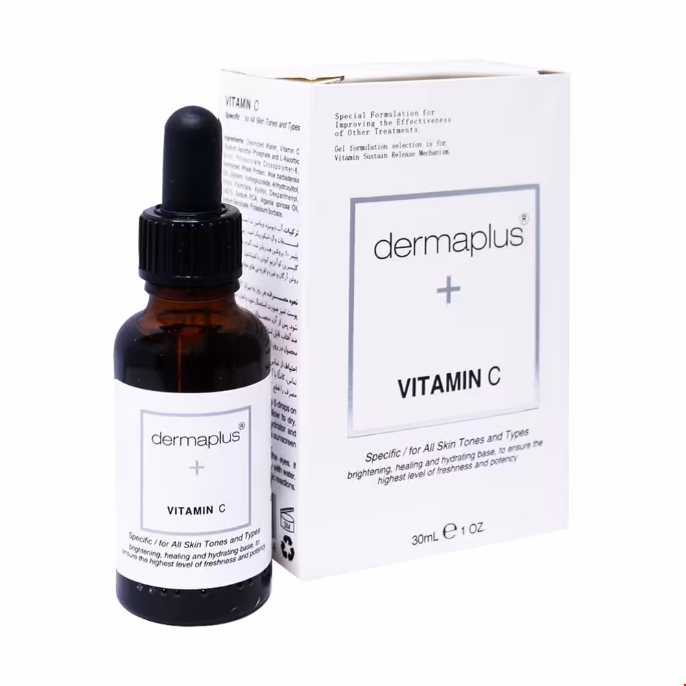 ژل مرطوب کننده پوست حاوی ویتامین C درماپلاس 30 میلی لیتری