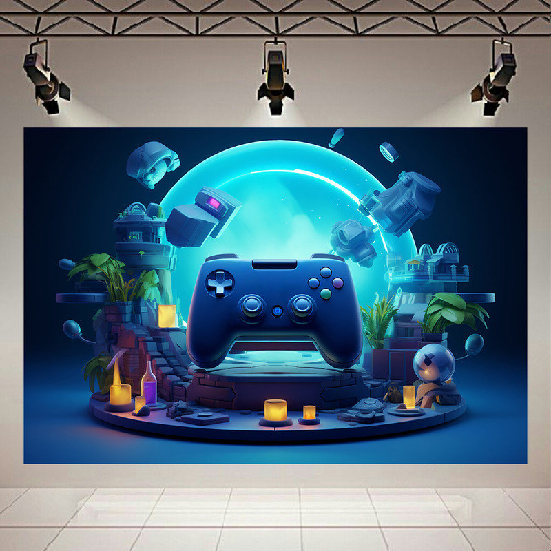 تابلو شاسی طرح گیمر مدل انتزاعی دسته کنسول کد AR32054 | دنیای قاب