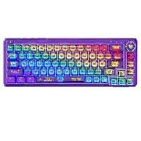 کیبورد بی سیم شارژی گیمینگ AULA F68 بنفش - یاسین کامپیوتر