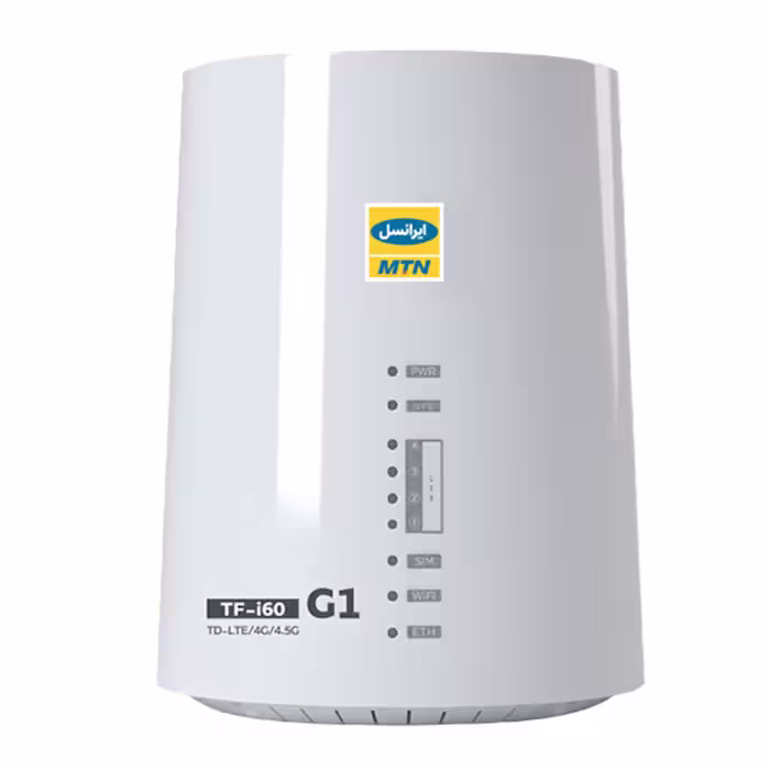 مودم 4G/TD-LTE ایرانسل مدل TF-i60 G1 به همراه 300 گیگابایت اینترنت 6 ماهه TD-LTE وسیمکارت دائمی طلایی با بسته اینترنت و مکالمه و پیامک 6 ماهه