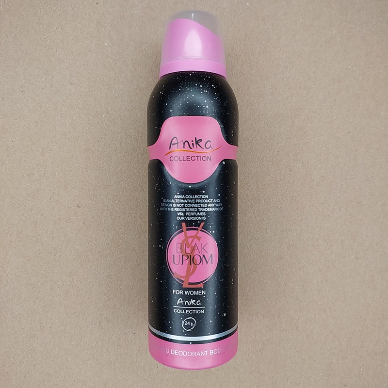 اسپری زنانه Anika BLAK UPIOM خوشبو کننده بدن آنیکا 200میل 90563