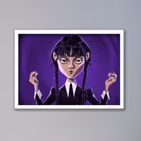 تابلو مدل ونزدی آدامز Wednesday Addams کد LAG10144 | دنیای قاب