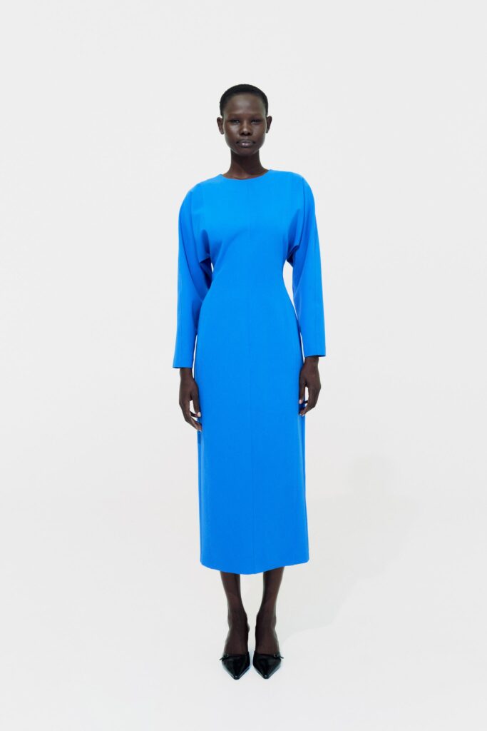 لباس کرپ زنانه زارا CREPE MIDI DRESS | تهران زارا TehranZara