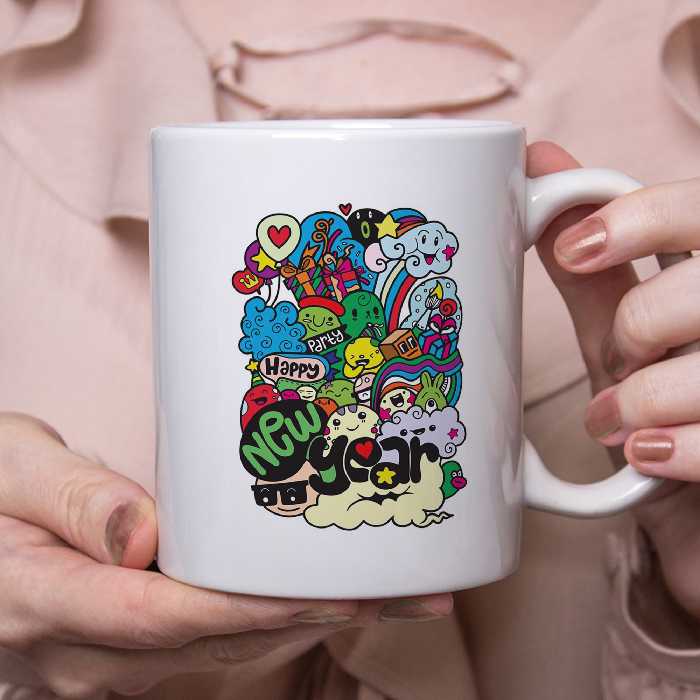 ماگ طرح کریسمس مدل سال نو