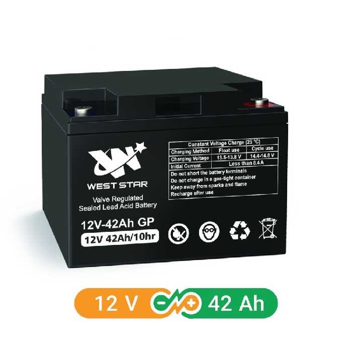 باتری 12ولت 42امپرساعت وست استار(west star)