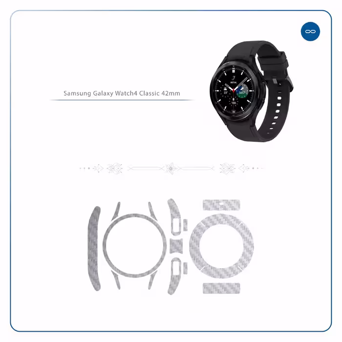 برچسب ماهوت طرح Steel Fiber مناسب برای ساعت هوشمند سامسونگ Watch4 Classic 42mm