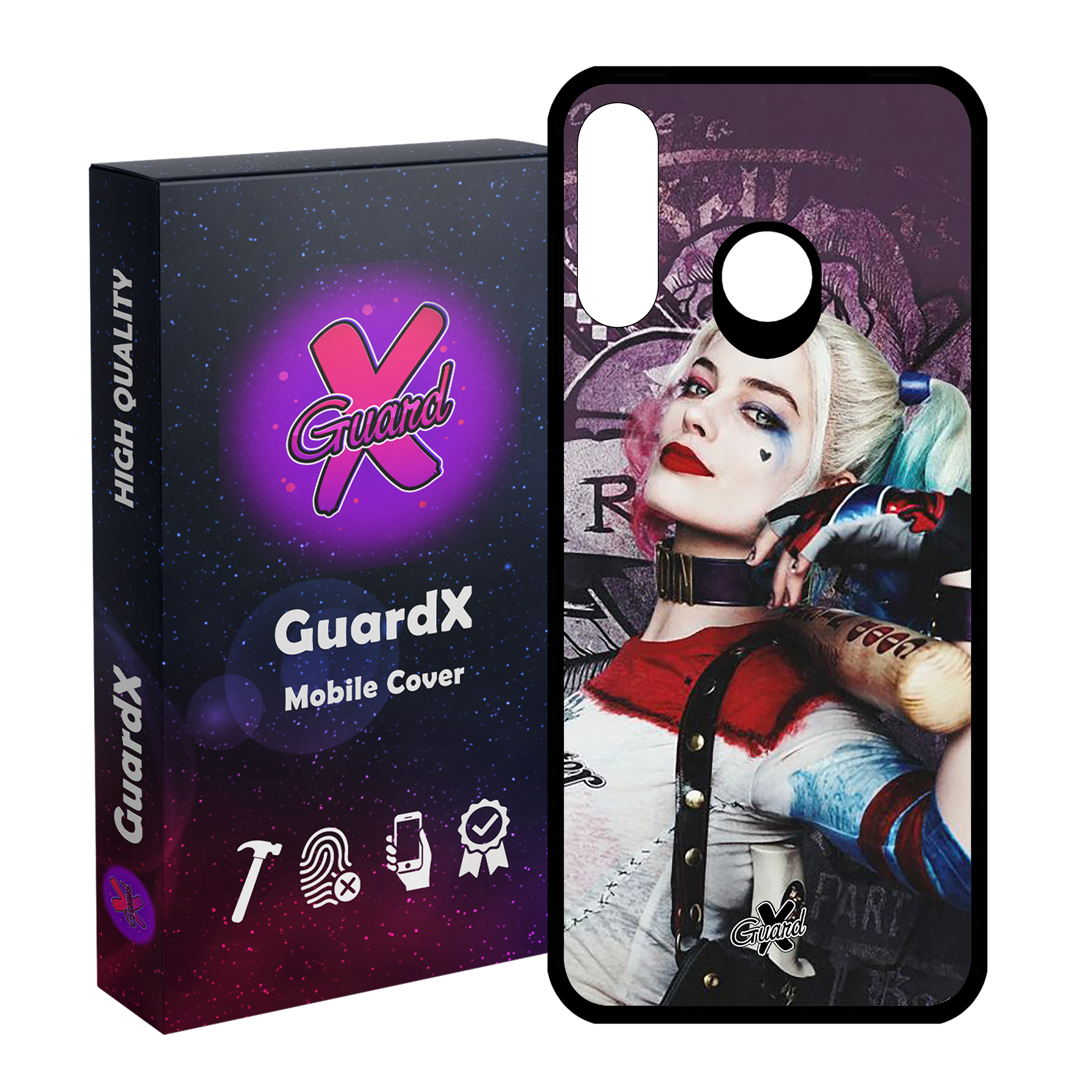 کاور گارد ایکس طرح Harley Quinn مدل Glass10235 مناسب برای گوشی موبایل هوآوی P30 Lite