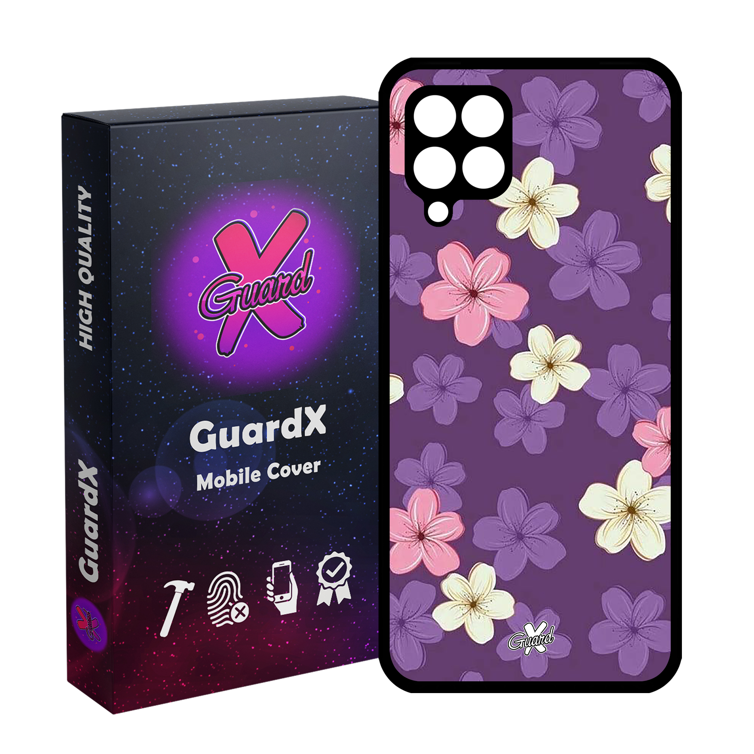 کاور گارد ایکس طرح گل مدل Glass10536 مناسب برای گوشی موبایل سامسونگ Galaxy M32 4G/M22 4G/F22