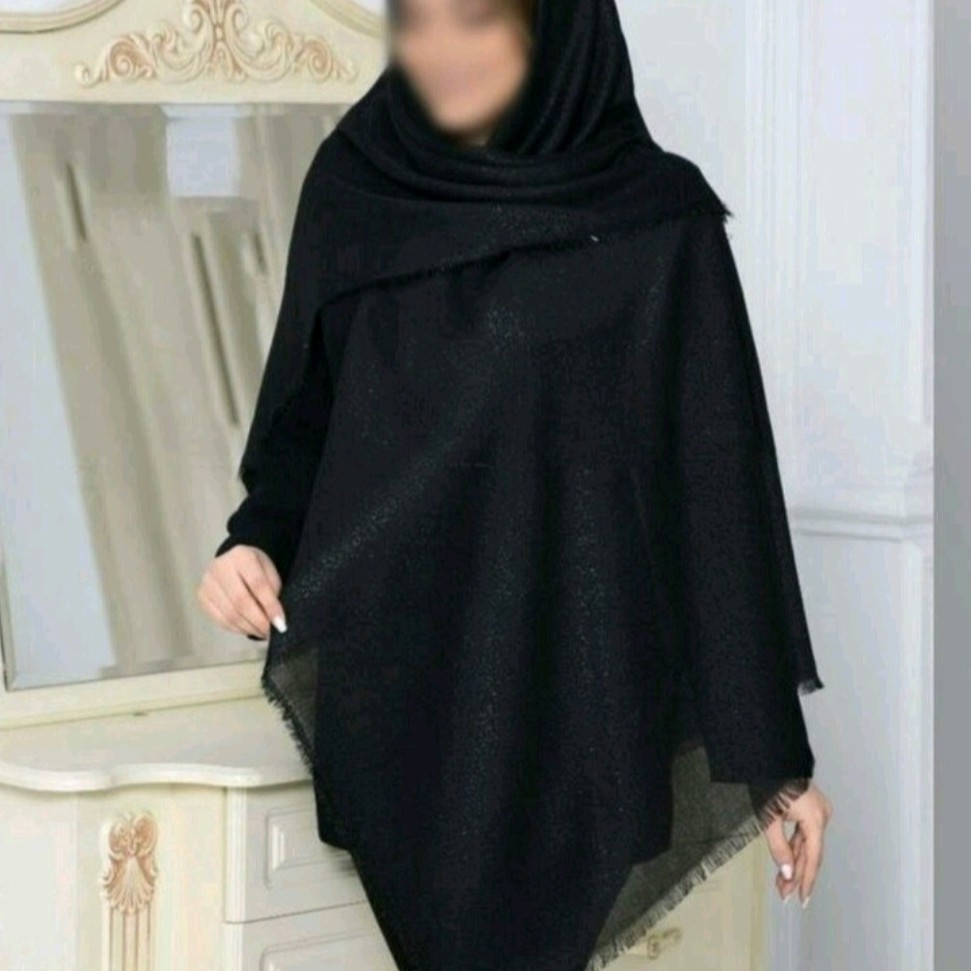 روسری مشکی تمام لمه باایستایی عالی