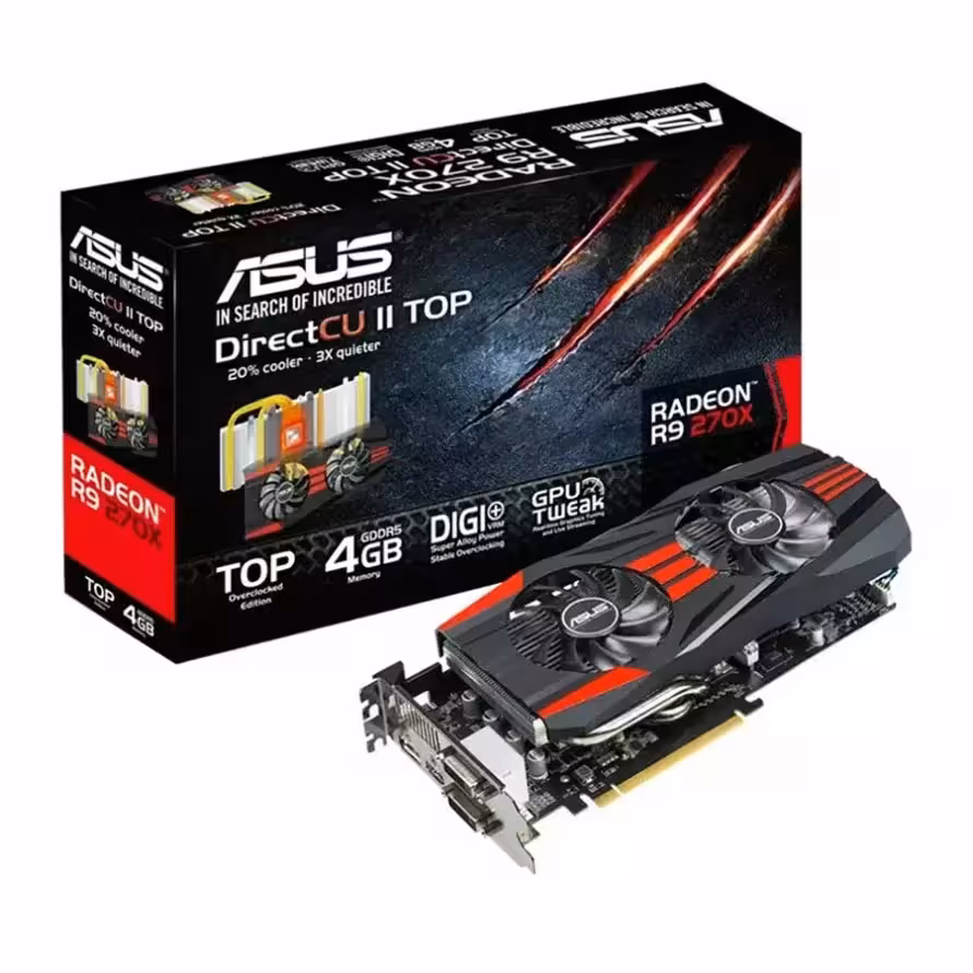 کارت گرافیک ایسوس R9 270X DirectCU II TOP 4GB