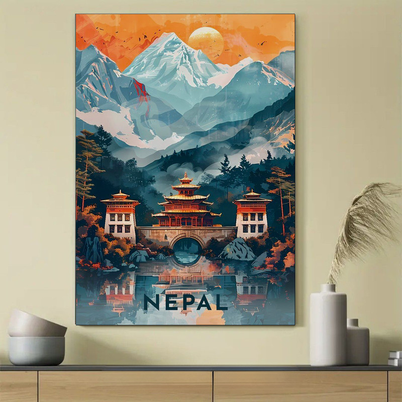 تابلو شاسی مدل نپال طرح نقاشی