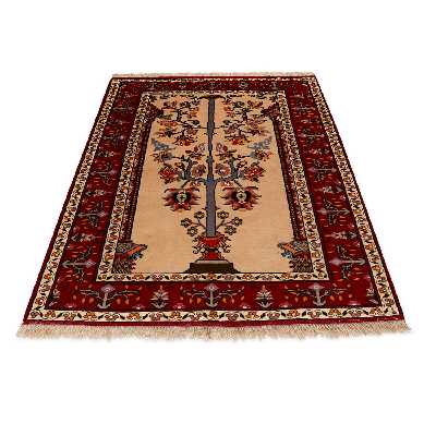 فرش دستبافت یک و نیم متری مدل درختی کد 991201