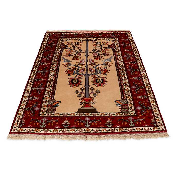 فرش دستبافت یک و نیم متری مدل درختی کد 991201