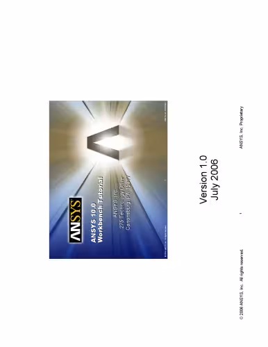 خرید و دانلود نسخه کامل کتاب ANSYS Workbench Tutorial