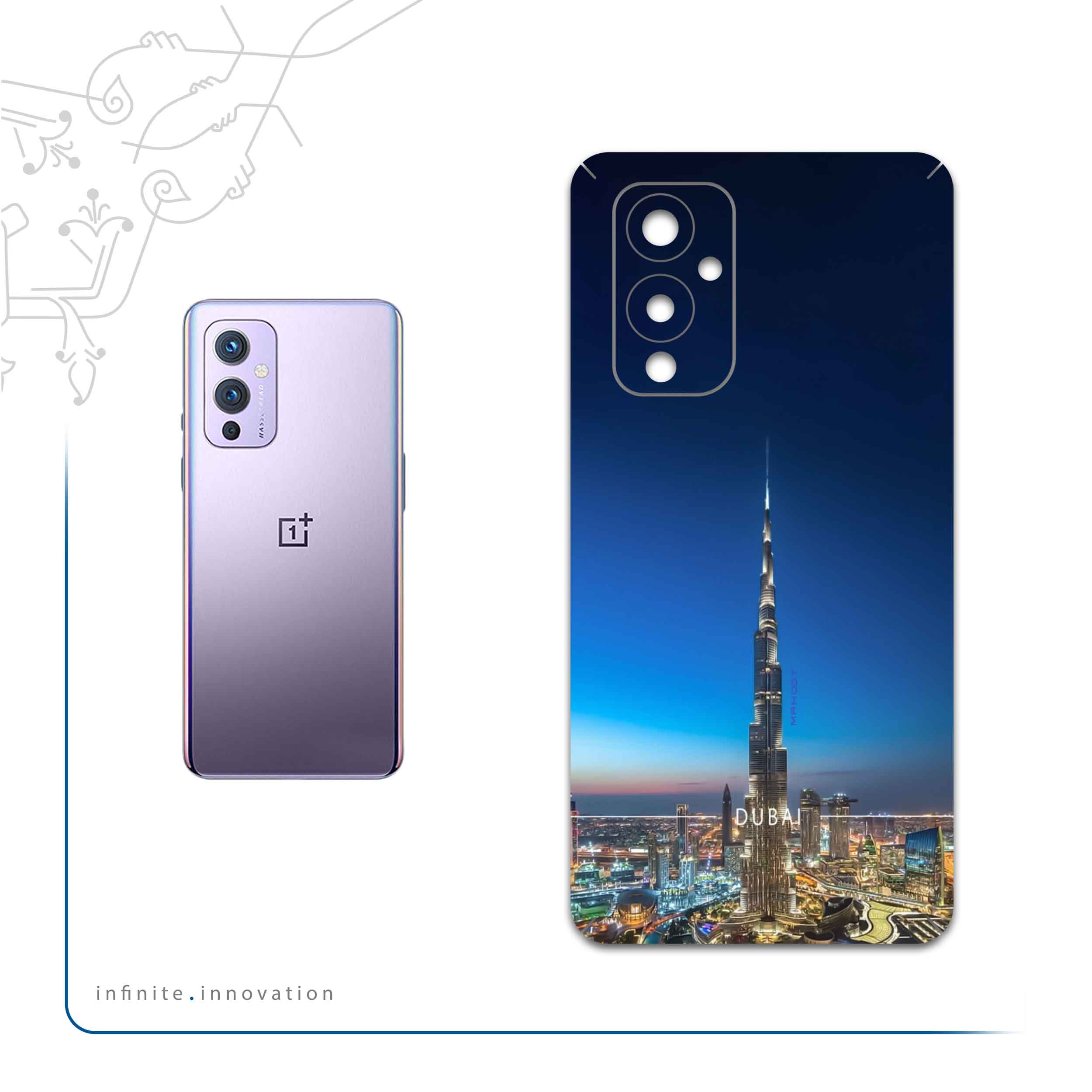 برچسب پوششی ماهوت مدل Dubai-City مناسب برای گوشی موبایل وان پلاس 9