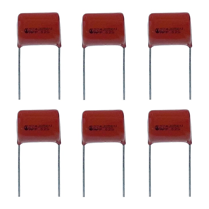خازن 270 نانو فاراد 250 ولت مدل TPC-274250 بسته 6 عددی 