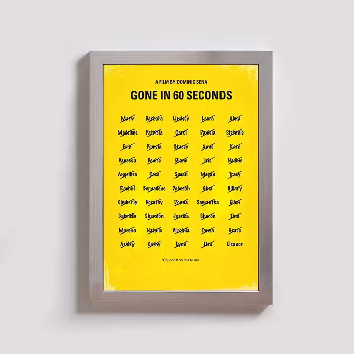 تابلو مدل gone in 60 seconds