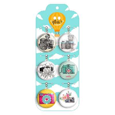 جاکلیدی خندالو طرح دوربین کد 64B مجموعه 6 عددی