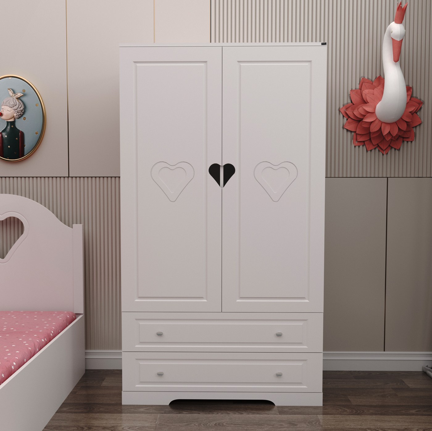 کمدلباس اعیان مدل FH471 طرح فانتزی