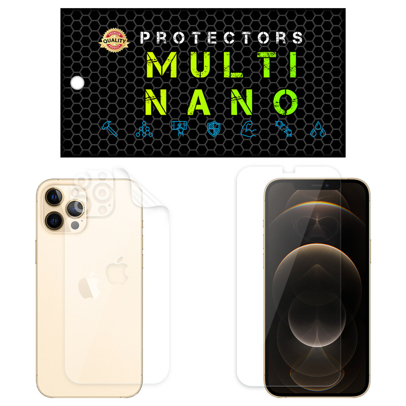 محافظ صفحه نمایش مولتی نانو مدل X-SFT مناسب برای گوشی موبایل اپل iPhone 12 Pro Max به همراه محافظ پشت | کالا برتری
