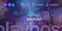 دانلود تمپلیت ری اکت سرور گیم Playhost