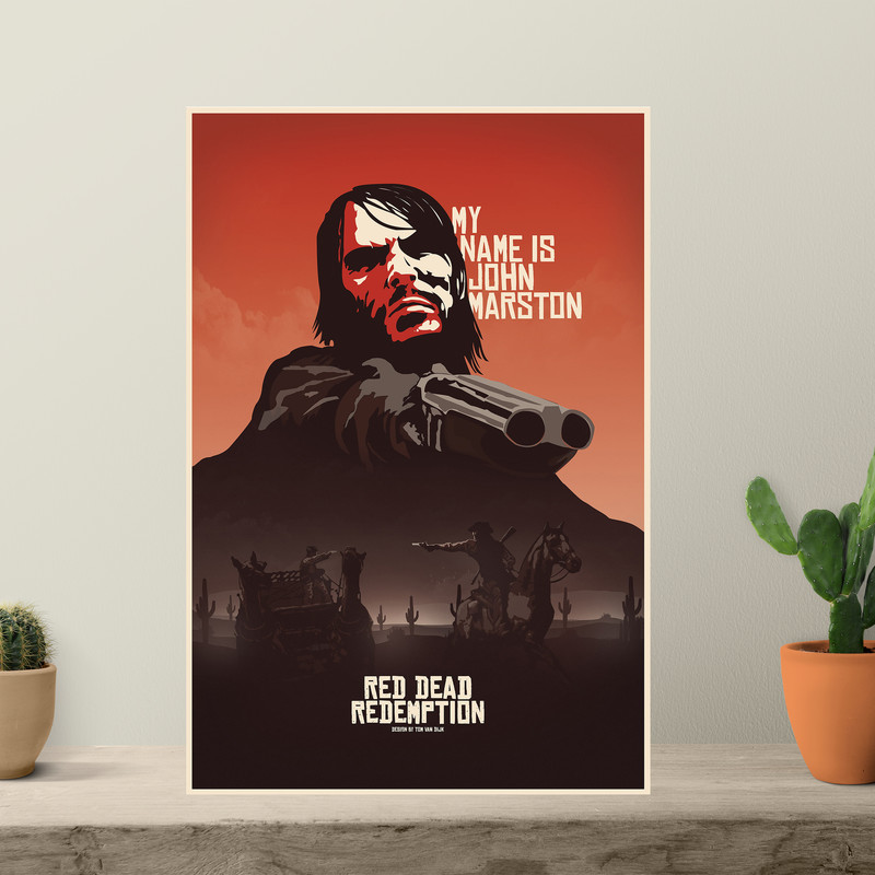 تابلو شاسی مدل گیمینگ رد دد جان مارسون red dead redemption کد 1273 | دنیای قاب