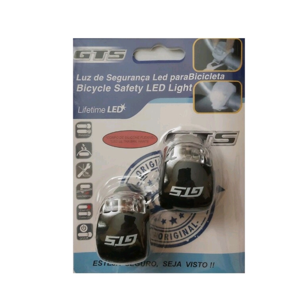چراغ عقب و جلو دوچرخه برند GTS با کیفیت بسته 1 عددی