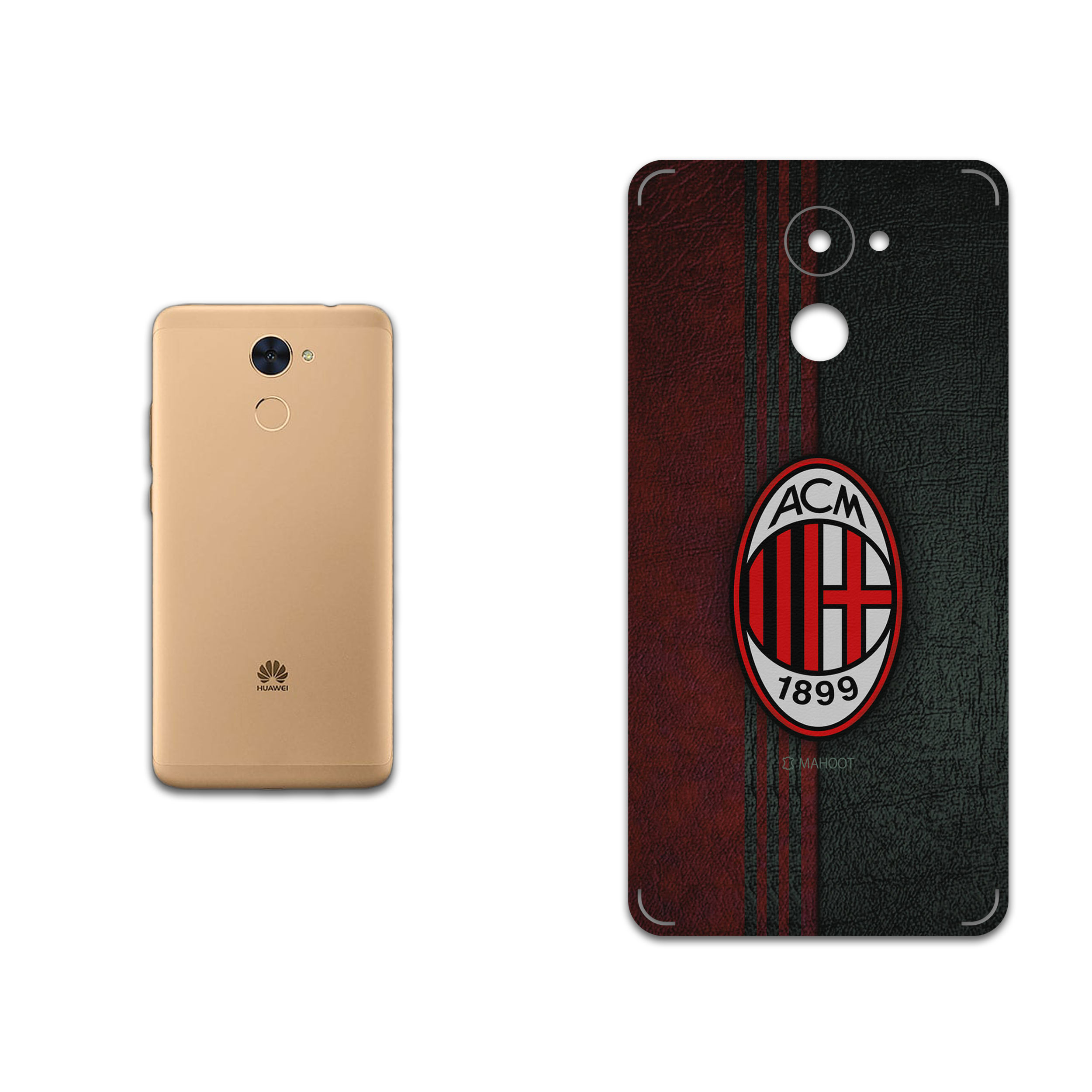 برچسب پوششی ماهوت مدل AC-Milan-FC مناسب برای گوشی موبایل هوآوی Y7 Prime