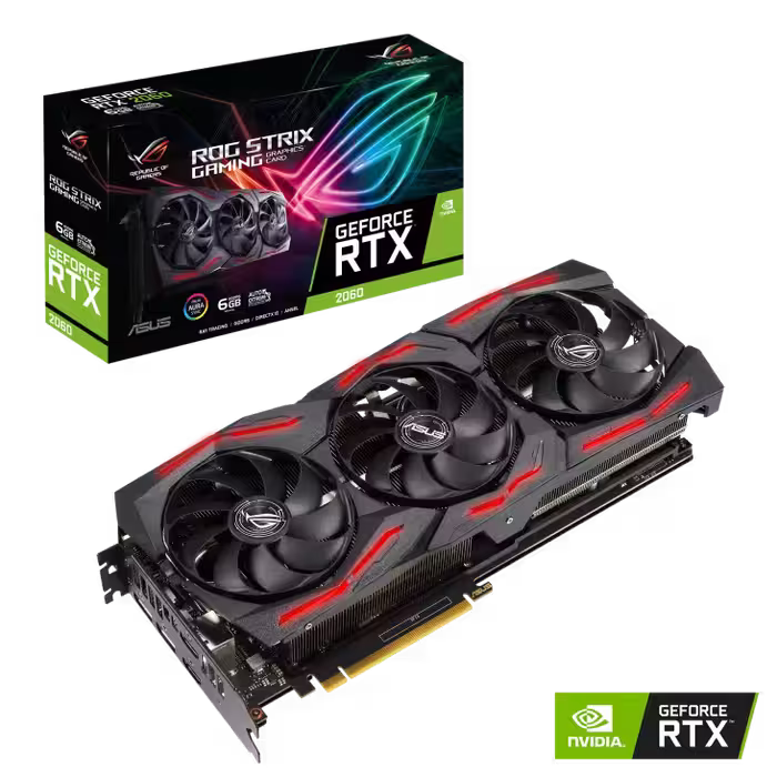 کارت گرافیک ایسوس مدل ROG-STRIX-RTX2060-6G-EVO-V2-GAMING با حافظه 6 گیگابایت