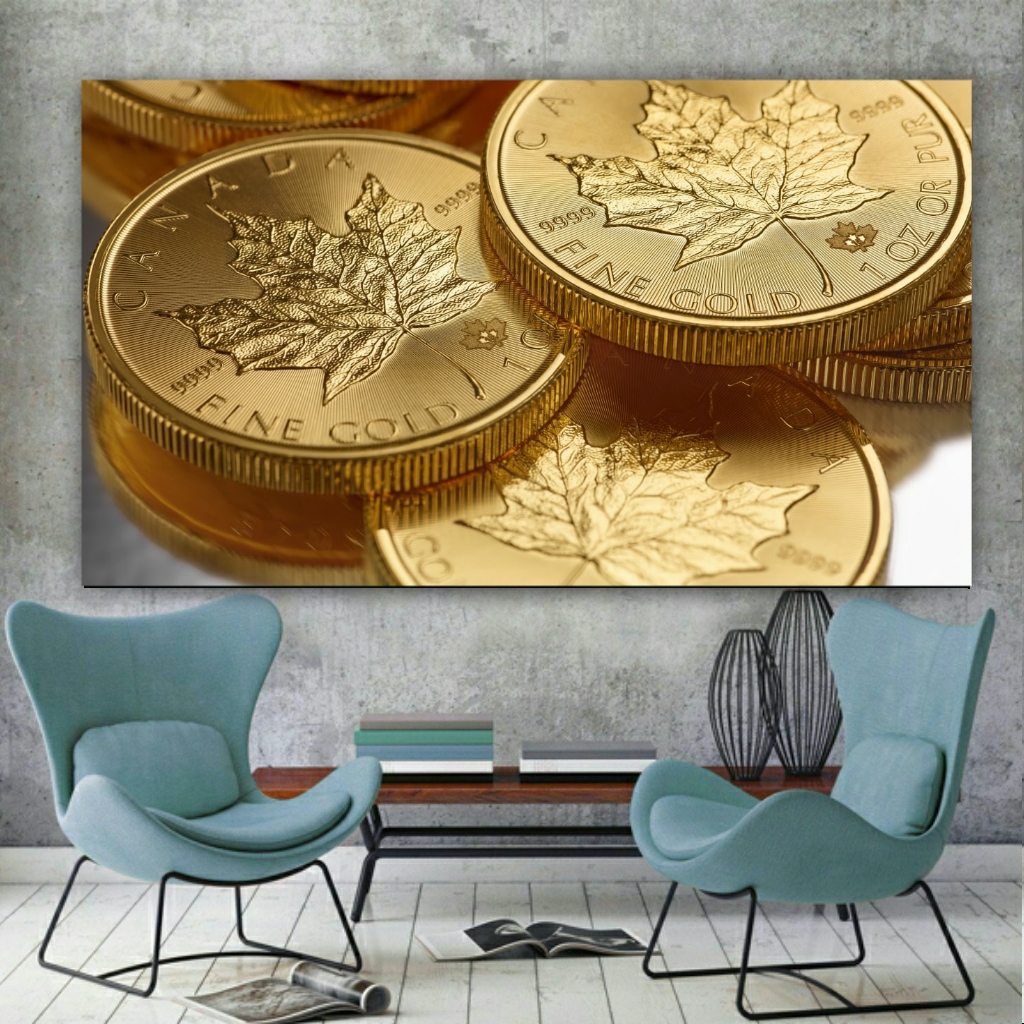 تابلو بوم طرح سکه طلا مدل SDB2042