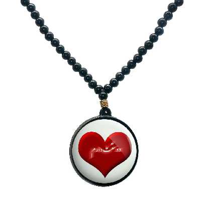 گردنبند پرمانه طرح عاشقانه کد pmd.1276 مدل دو طرفه