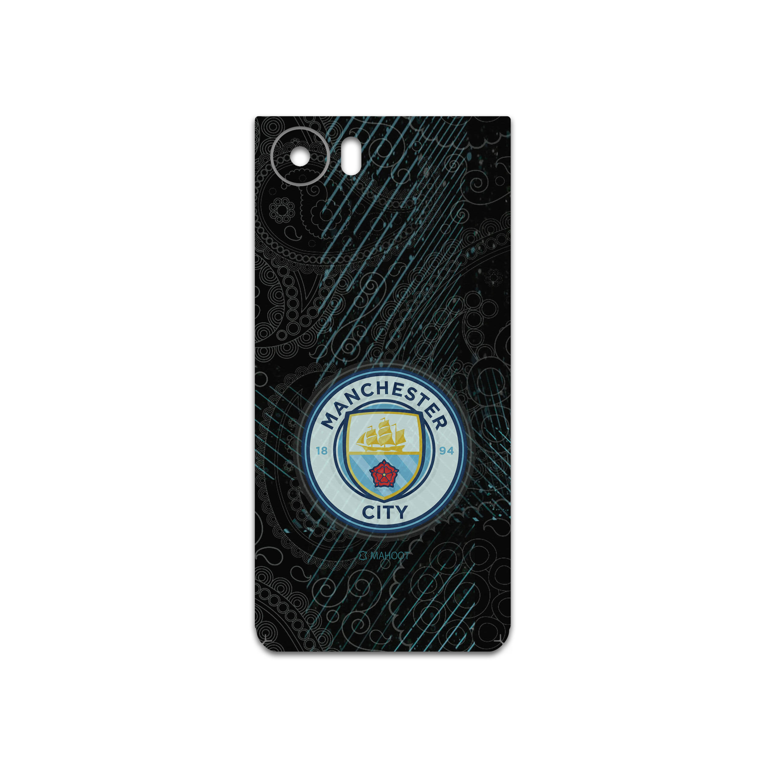 برچسب پوششی ماهوت مدل Manchester-City مناسب برای گوشی موبایل بلک بری Keyone-DTEK70