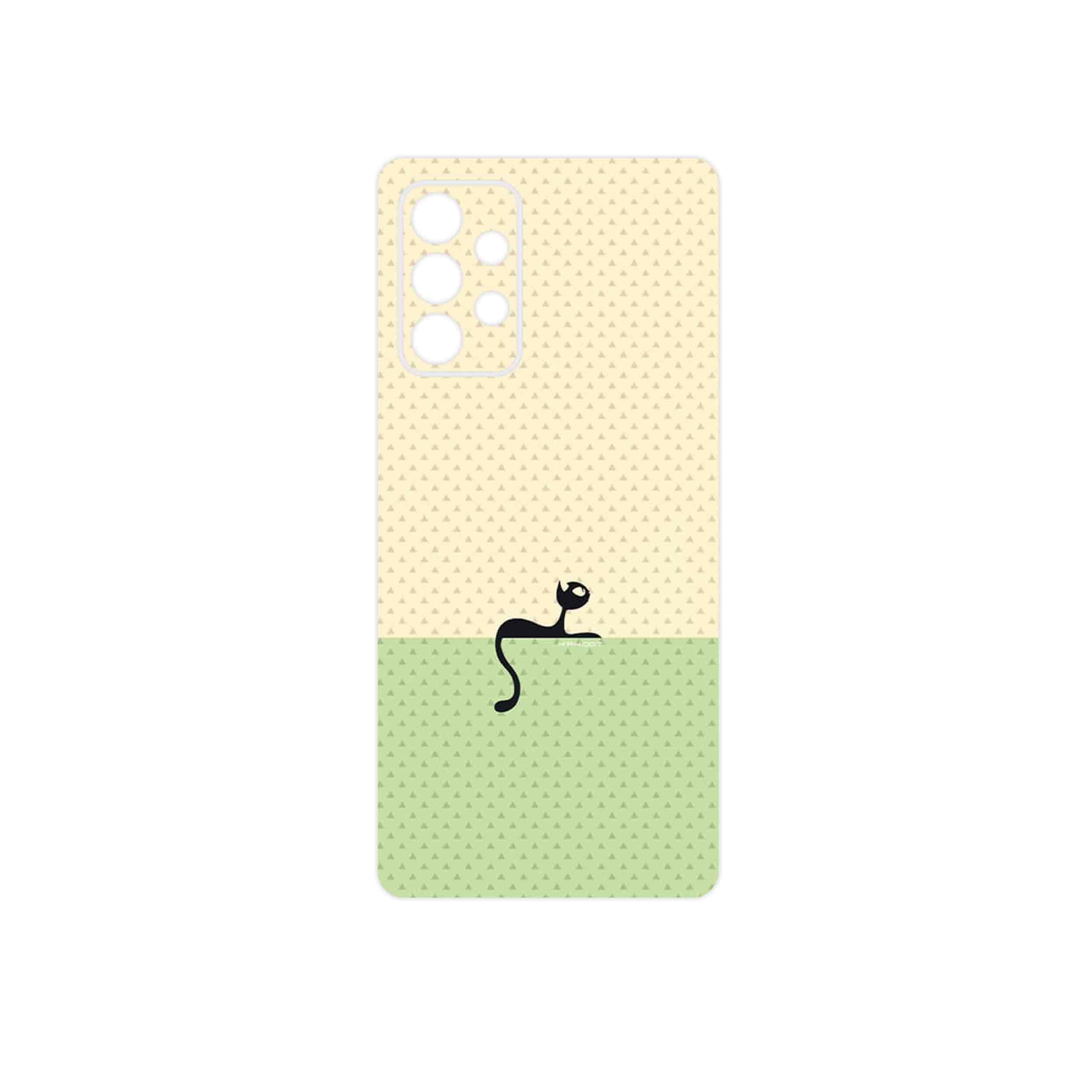 برچسب پوششی ماهوت مدل Minimal Internet Cat Icon مناسب برای گوشی موبایل سامسونگ Galaxy A52 4G