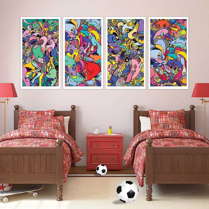 تابلو بکلیت مدل کودک مدل W-192 بسته 4 عددی