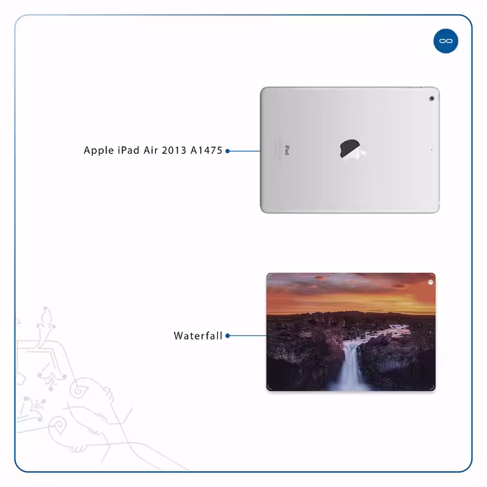 برچسب پوششی ماهوت مدل Waterfall مناسب برای تبلت اپل iPad Air 2013 A1475