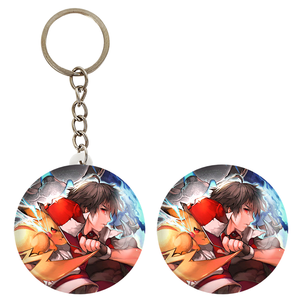 پیکسل خندالو مدل ساتوشی و پیکاچو انیمه پوکمون کد 17380 به همراه جاکلیدی