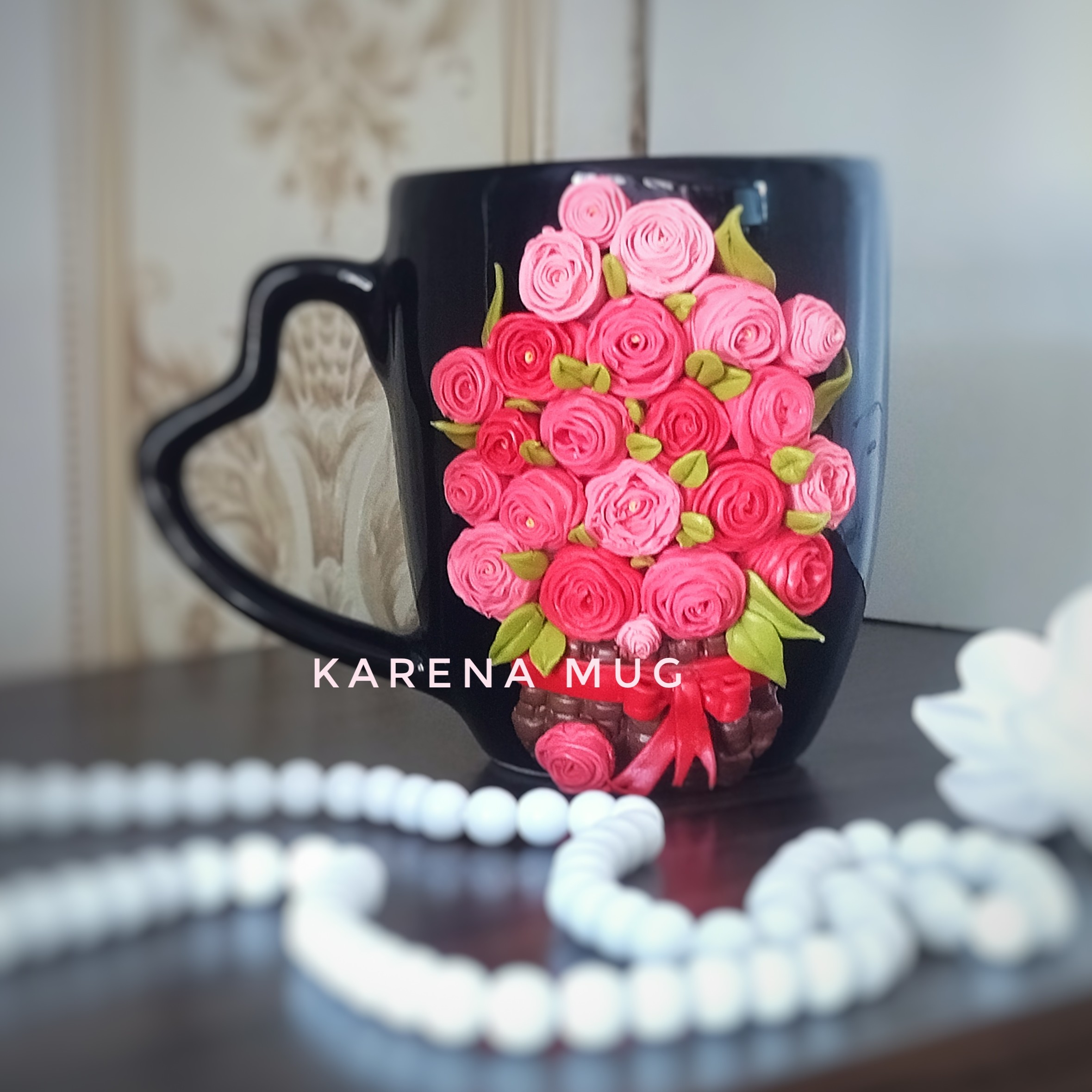 ماگ گل رز پیونی